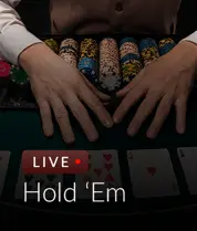 Live dealer Texas Hold'em