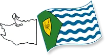 Flag and Map of Hamilton