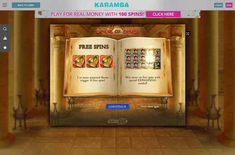 Karamba Casino screenshot 