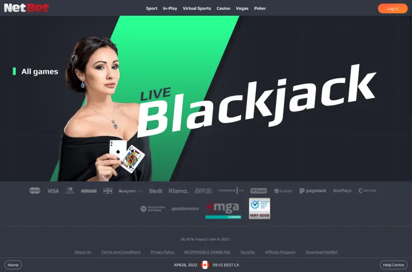 NetBet - live blackjack
