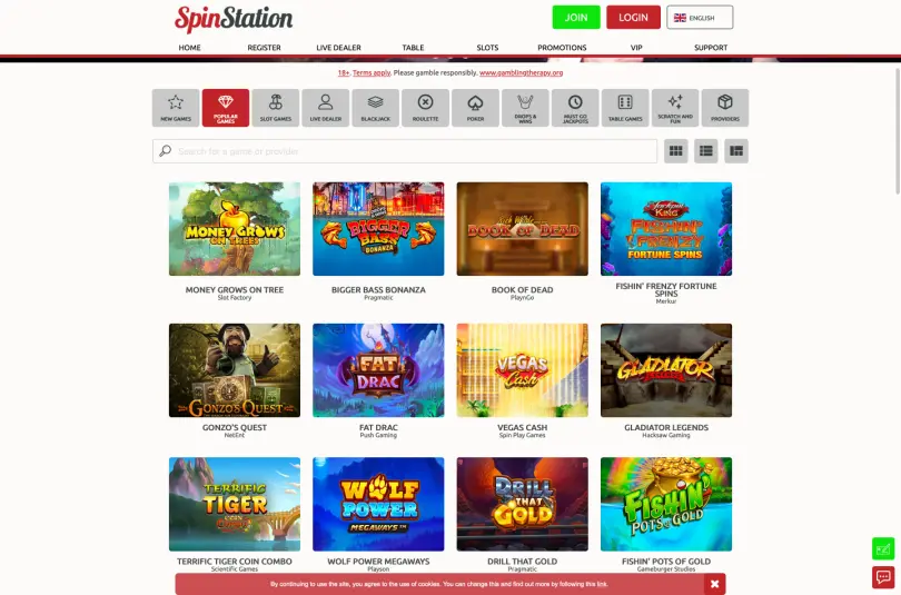 Spin Station - popular games
