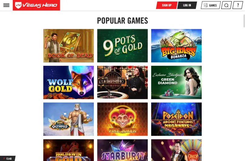 Vegas Hero popular games