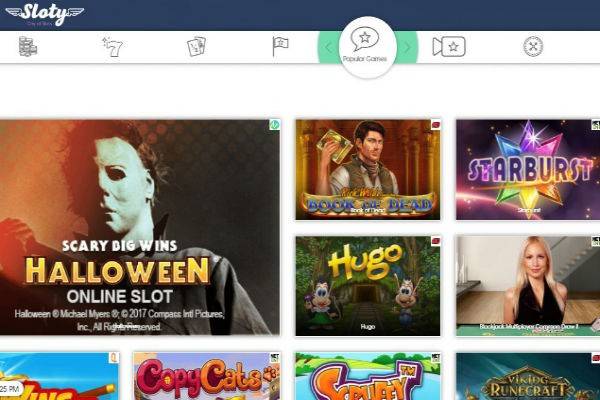 Play slots at Sloty Online Casino