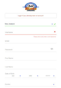 All Slots Casino Register Step 1